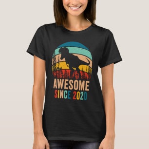 T-shirt Rétro 3e anniversaire dinosaure T Rex garçons géni