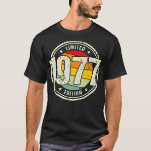 T-shirt Retro 45 Year Old Vintage 1977 Limited Edition 45t