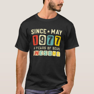 T-shirt Retro 45th Birthday Gift Awesome Since May 1977 Vi