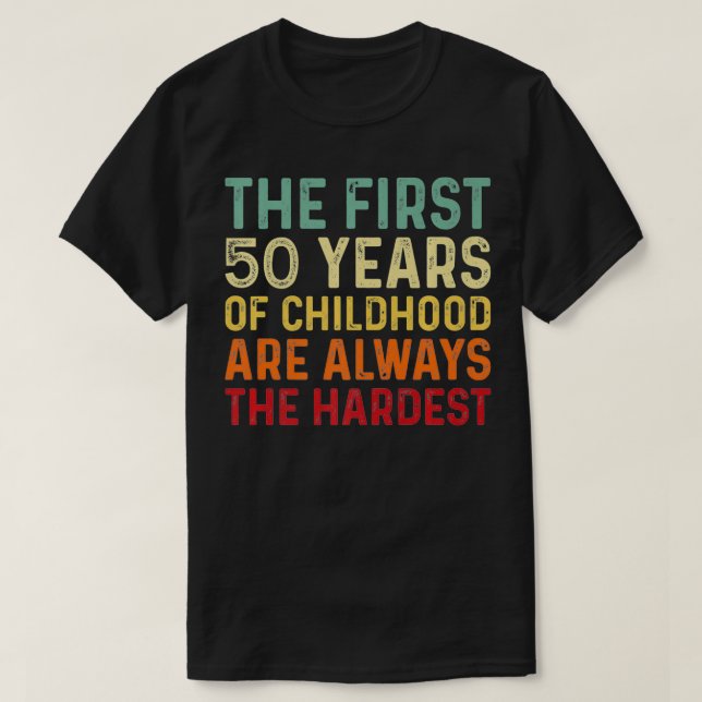 T-shirt Rétro 50 Ans Hommes Femmes Drôle Dire 50ème Bir (Design devant)