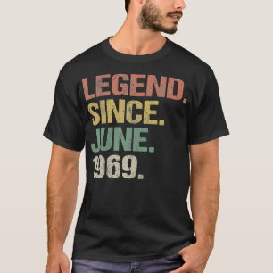 T-shirt Retro 52 Ans Légende depuis Juin 1969 52e Bir