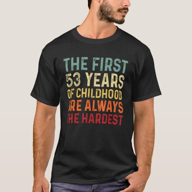 T-shirt Retro 53 Ans Hommes Femmes Dit 53ème Anniversaire (Devant)