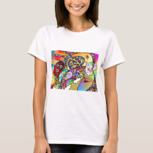 T-shirt Retro 60s Coeurs psychédéliques Paisley Cadeaux Vê