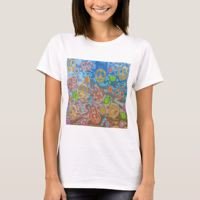 T-shirt Retro 60s paisible Vêtements de vie océanique Cade (Devant)