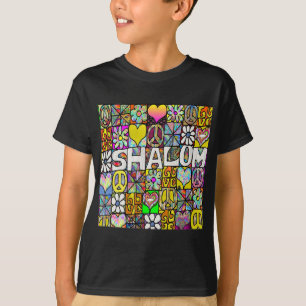 T-shirt Retro 60s Psychedélique Shalom LOVE Vêtements Cade