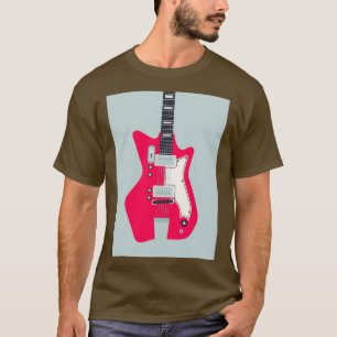T-shirt Retro 60s Surf Rock Electric Guitare Grey