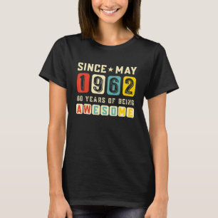 T-shirt Retro 60th Birthday Cadeau stupéfiant depuis mai 1