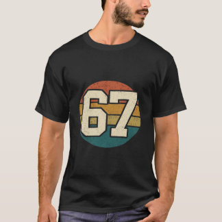 T-shirt Rétro 67 Vintage numéro en détresse Chemise