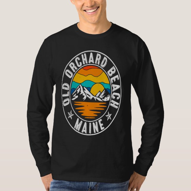 T-shirt Retro 70s 80s Old Orchard Beach Maine ME (Devant)