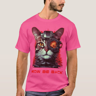 T-shirt Retro 80s 90s Robot Cat Cadeaux Pun amusant Cat 2