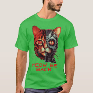 T-shirt Retro 80s 90s Robot Cat Cadeaux Pun Drôle Chat