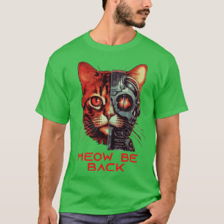T-shirt Retro 80s 90s Robot Cat Cadeaux Pun Drôle Chat