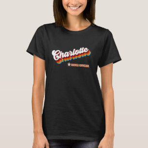T-shirt Rétro 80s Charlotte North Carolina Nc