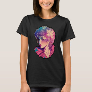 T-shirt Retro 80's Girl with Big Hair Matching Party Outfi
