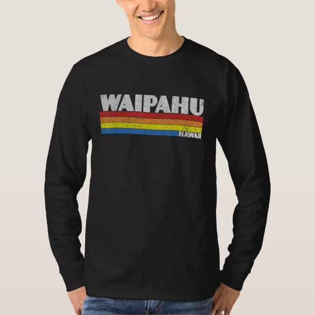 T-shirt Retro 80s Hawaii HI Souvenir Waipahu (Devant)