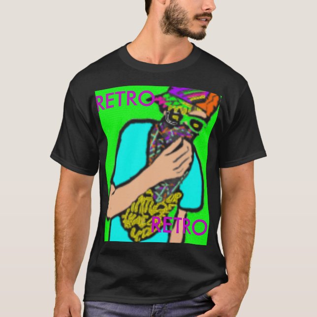 T-shirt rétro 80s hiphop (Devant)