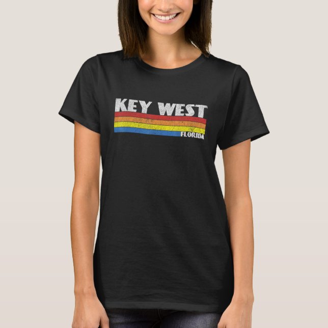 T-shirt Retro 80s Key West Florida FL Souvenir (Devant)