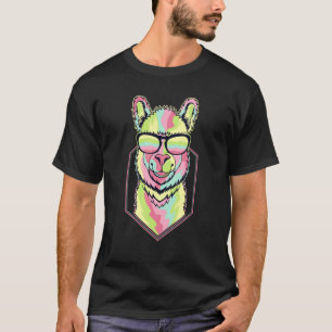 T-shirt Retro 80s Llama Alpaca Garçon fille enfants 1