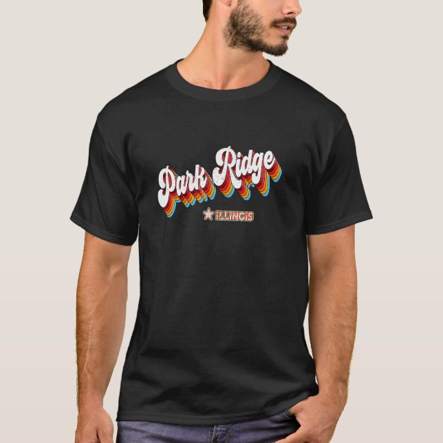 T-shirt Retro 80s Park Ridge Illinois Il (Devant)