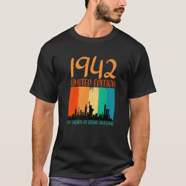 T-shirt Rétro 80th Birthday (Devant)
