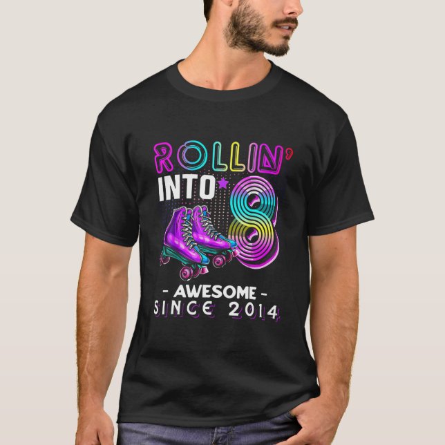 T-shirt Rétro 8E Anniversaire Rollin' En 8 Magnifique Ska  (Devant)