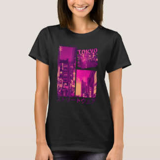 T-shirt Rétro 90 Lofi Tokyo Mode Japonaise Vaporwave
