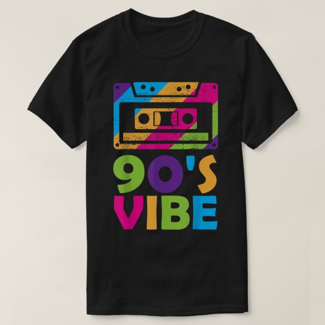 T-shirt Retro 90’s Vibe Cassette Design (Design devant)
