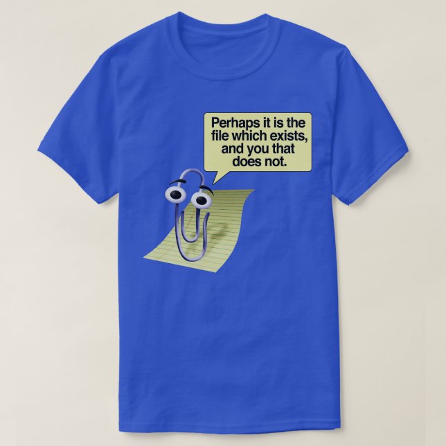T-shirt Retro 90s00s Microsoft Clippy Peut-être est-ce la  (Design devant)