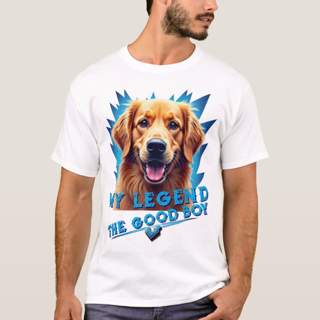 T-shirt Retro 90s Golden Retriever Mascot Custom Gifts (Devant)