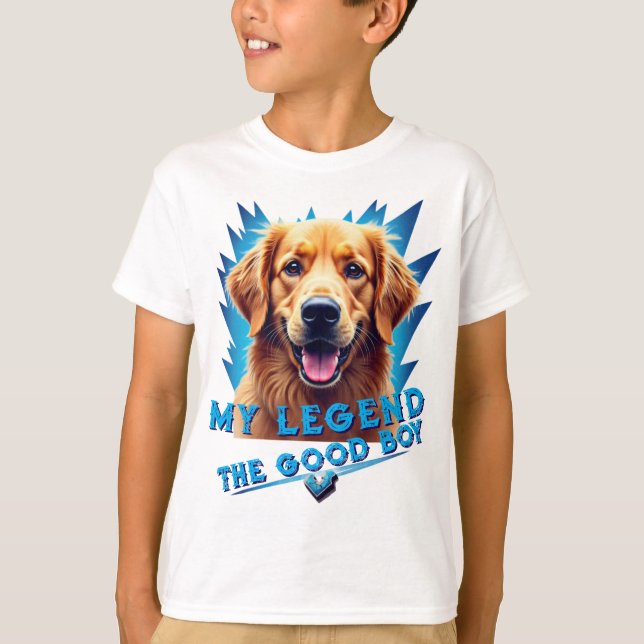T-shirt Retro 90s Golden Retriever Mascot Custom Gifts (Devant)