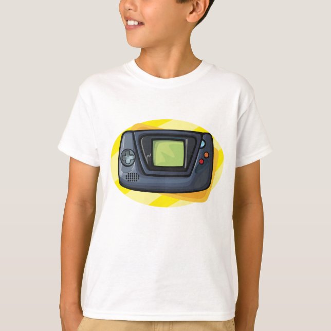 T-shirt Retro 90s Handheld Game Console Gamer (Devant)