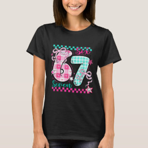 T-shirt Retro à carreaux Saint-Valentin Six Sept Mème 67 V