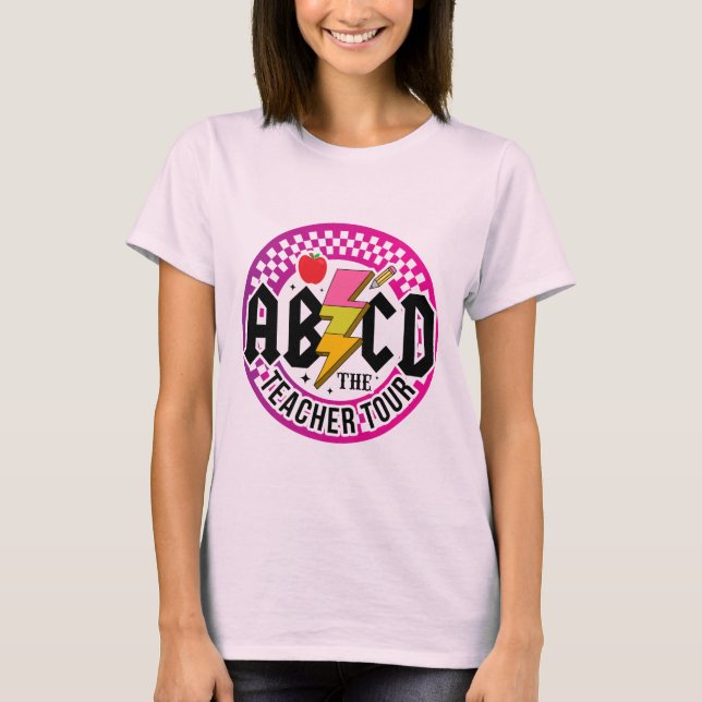 T-shirt Retro ABCD Teacher Tour (Devant)
