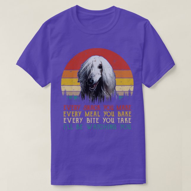 T-shirt Retro Afghan Hound Chaque Snack Que Vous Faites Ch (Design devant)