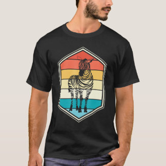 T-shirt Retro Afrique Animal Zebra