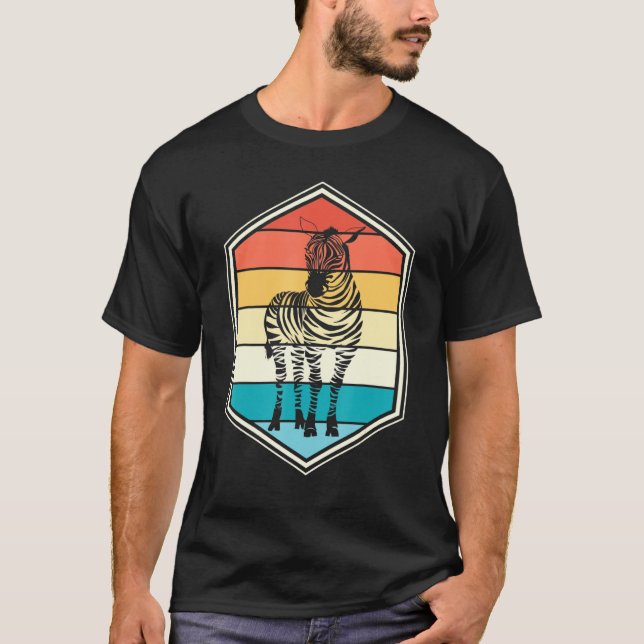 T-shirt Retro Afrique Animal Zebra (Devant)