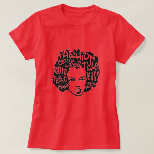 T-shirt rétro Afro (Design devant)