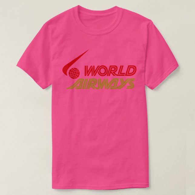T-shirt Retro Airlines World Airways Oakland CA 1975 (Design devant)