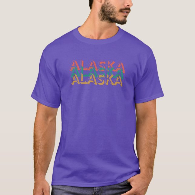 T-shirt Rétro Alaska État Design Oversized (Devant)