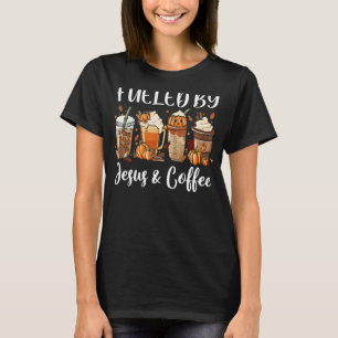 T-shirt Rétro Alimenté Par Citrouille Spice & Jesus Coffee