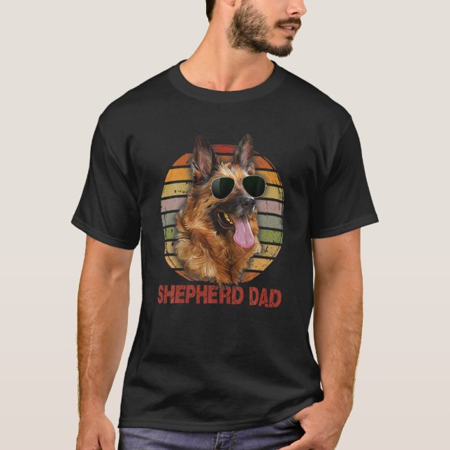 T-shirt Retro Allemand Berger Papa Cadeau Chien Propriétai (Devant)