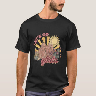 T-shirt Retro Allons Filles Pays Western Cowgirl
