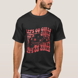 T-shirt Retro Allons Filles Pays Western Cowgirl