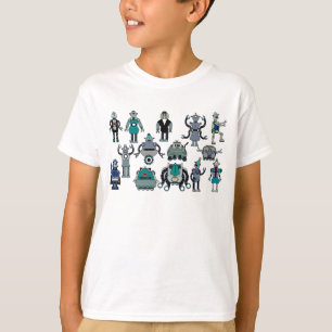T-shirt Rétro amant de robot pour des enfants ! Amusement,