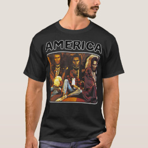 T-shirt Retro America Band Rock Cadeau Pour Les Fans