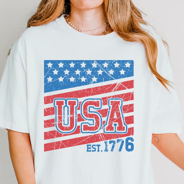T-shirt Retro America Drapeau USA Famille 4 juillet (Créateur téléchargé)