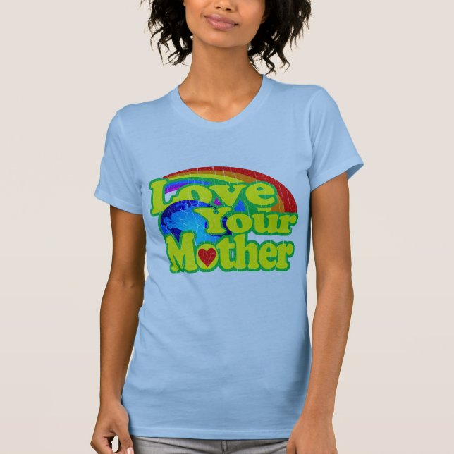 T-shirt Rétro amour votre Terre (Devant)