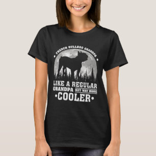 T-shirt Retro Amusant Français Bulldog Grand-pa Fête des p