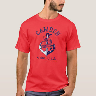T-shirt Retro Anchor Camden Maine USA1