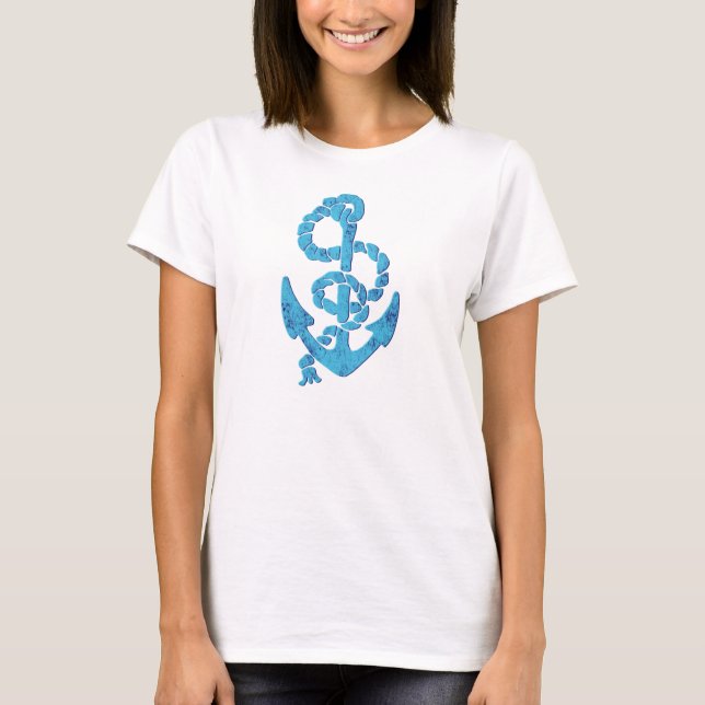 T-shirt Rétro Ancre avec la corde (Devant)